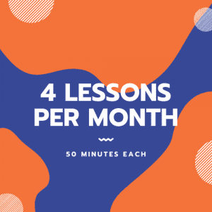 4 Lessons per month (50 minutes)